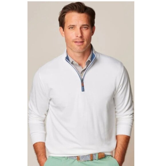 johnnie-O Other - johnnie-O Sully Quarter Zip Pullover in White, Size Large